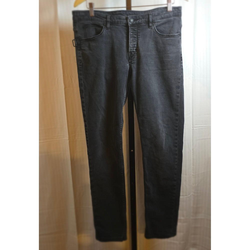 Zadig & Voltaire David Faux Noir Jeans Men's 29 Black Wash Denim Slim Button Fly